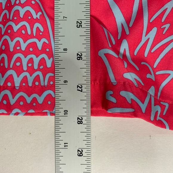 Brooklyn Cloth M Mens Pineapple Hawaiian Shirt Volley Swim Trunk Pink - Picture 8 of 12